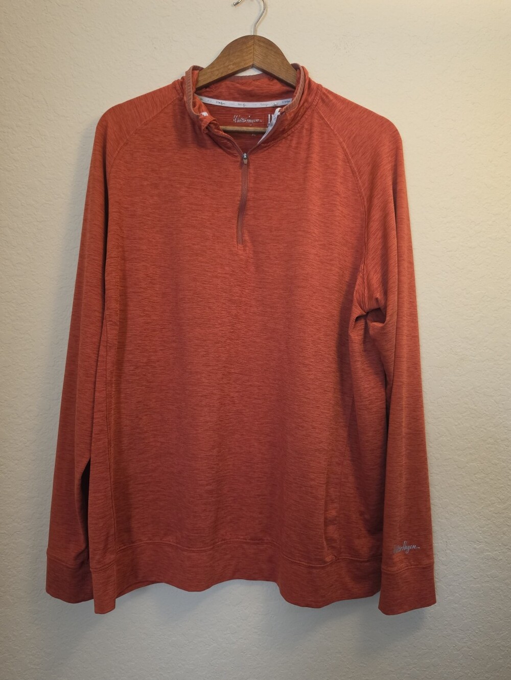 Walter Hagen Performance 1/4 Zip Mens XL Rust Orange Golf Outdoor Pullover
